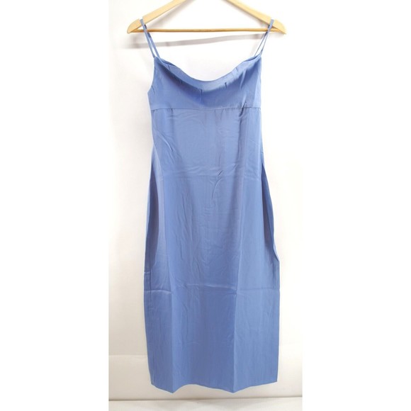NWT WeWoreWhat Slate Blue Cowl‎ Midi Dress size 0 - Picture 1 of 10